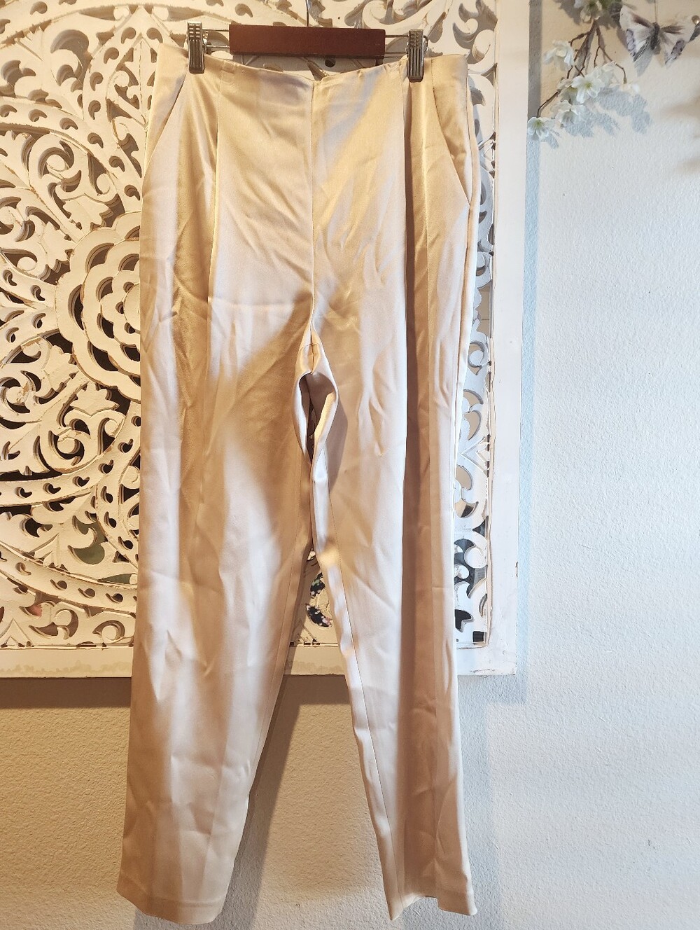 ALICE + OLIVIA JESSIE SLIM SATIN PANTS WOMENS SIZE 8 - Picture 13 of 16